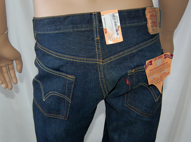 Levis Herren Jeans 501 Standard Fit 501 01 60 (313189) Blau – Bild 4