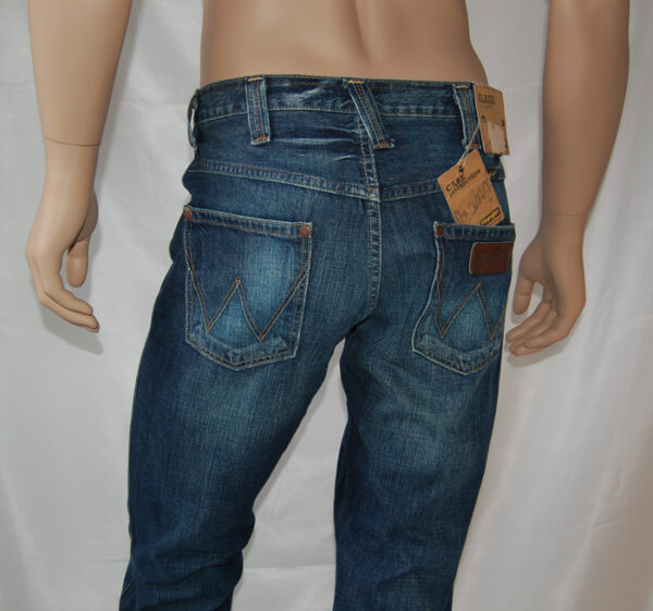 Wrangler Herren Jeans Alaska Vintage-Look 17799933 Blau – Bild 4